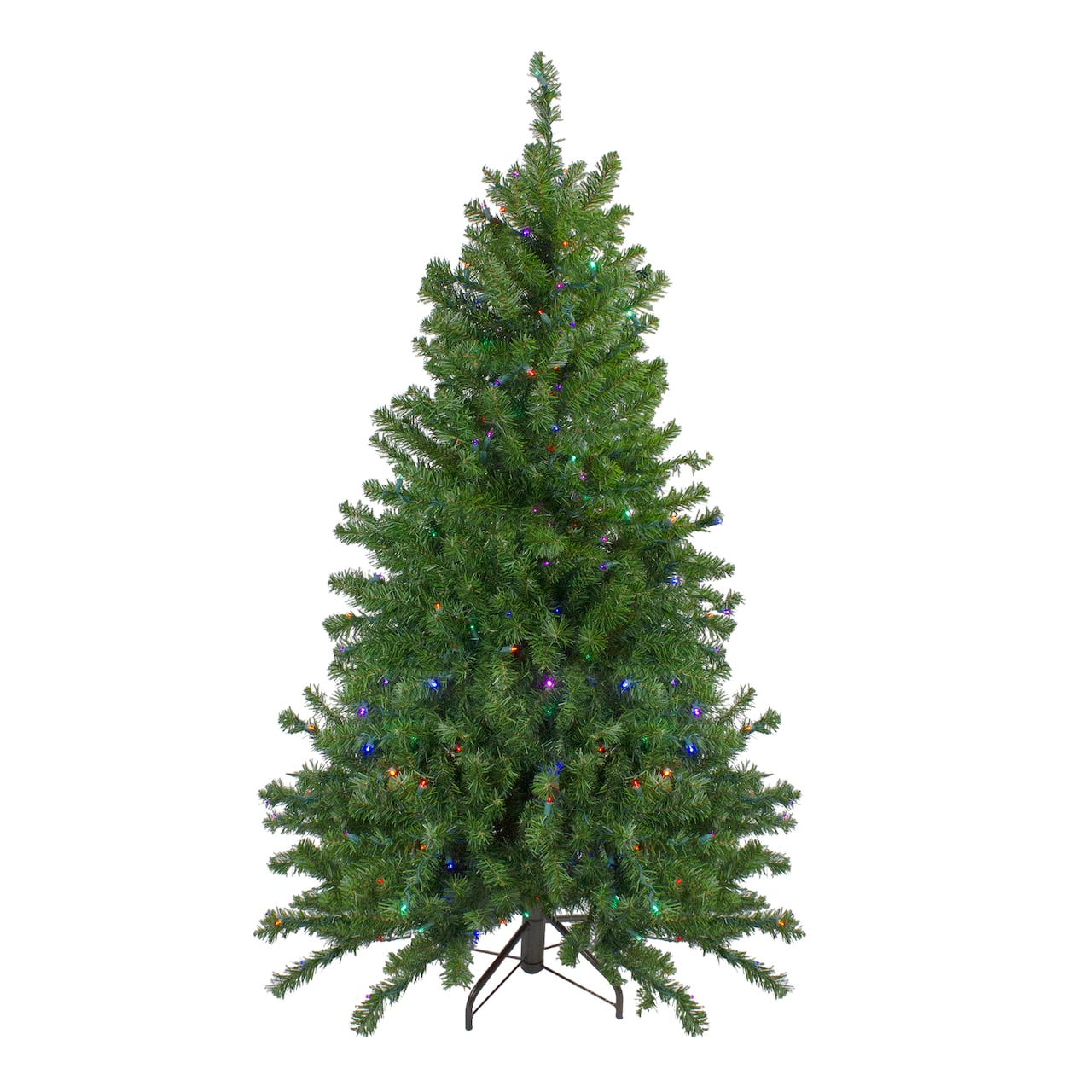 5ft. Pre-Lit Canadian Pine Artificial Christmas Tree, Multicolor LED Lights